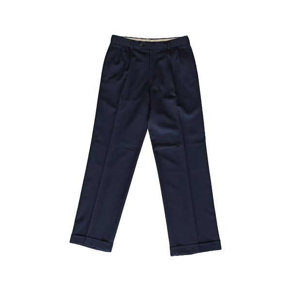 Bagliani Black Buttoned Cuffed Straight-Leg Trousers