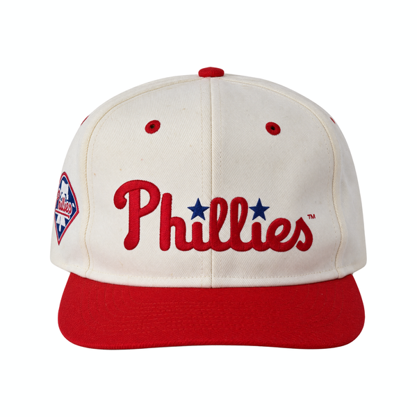 Cream w/ Red Brim Phillies Snapback Hat