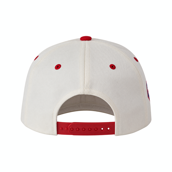 Cream w/ Red Brim Phillies Snapback Hat