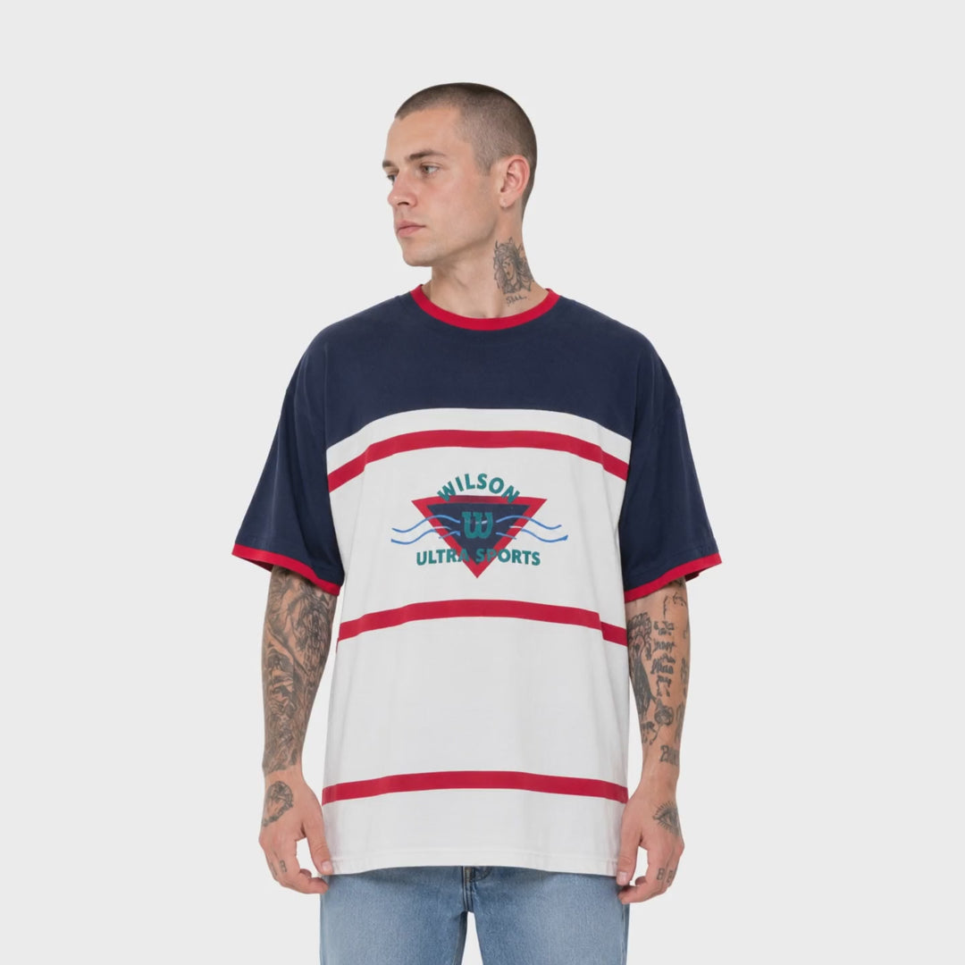 DNA in motion — Vintage Wilson Ultra Sports Colorblock T-Shirt turnaround