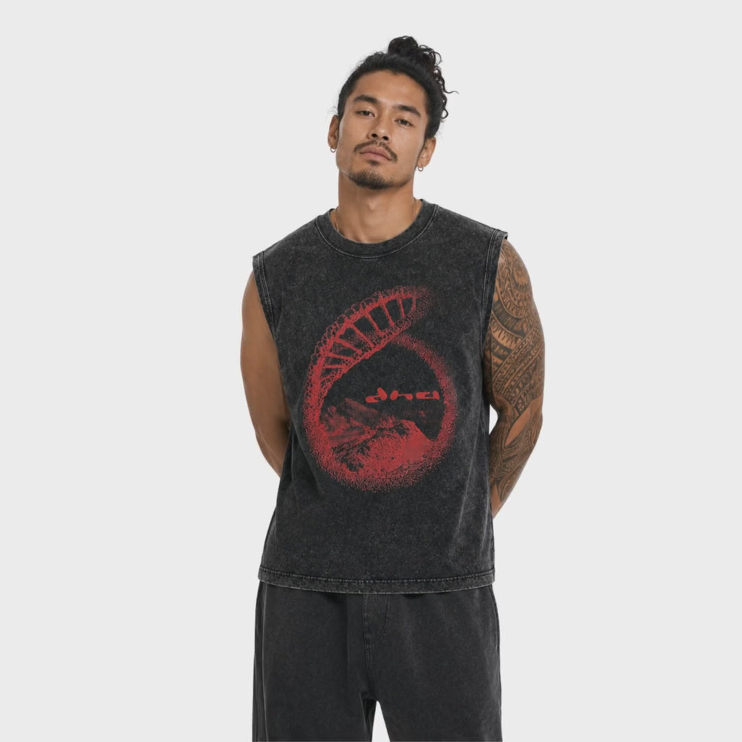 The Source Muscle Tee - Black Night