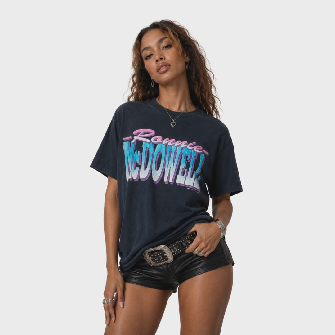 DNA in motion — Vintage 1991 Ronnie McDowell Concert T-Shirt turnaround