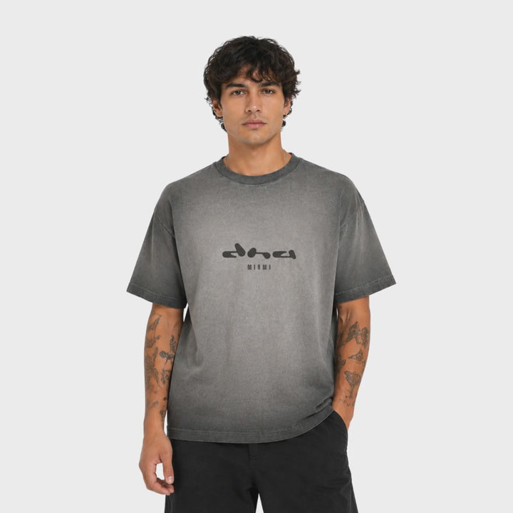 DNA in motion — The Source Tee - CHARCOAL SMOKE turnaround
