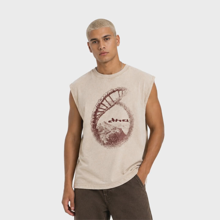 DNA in motion — The Source Muscle Tee - Grain turnaround