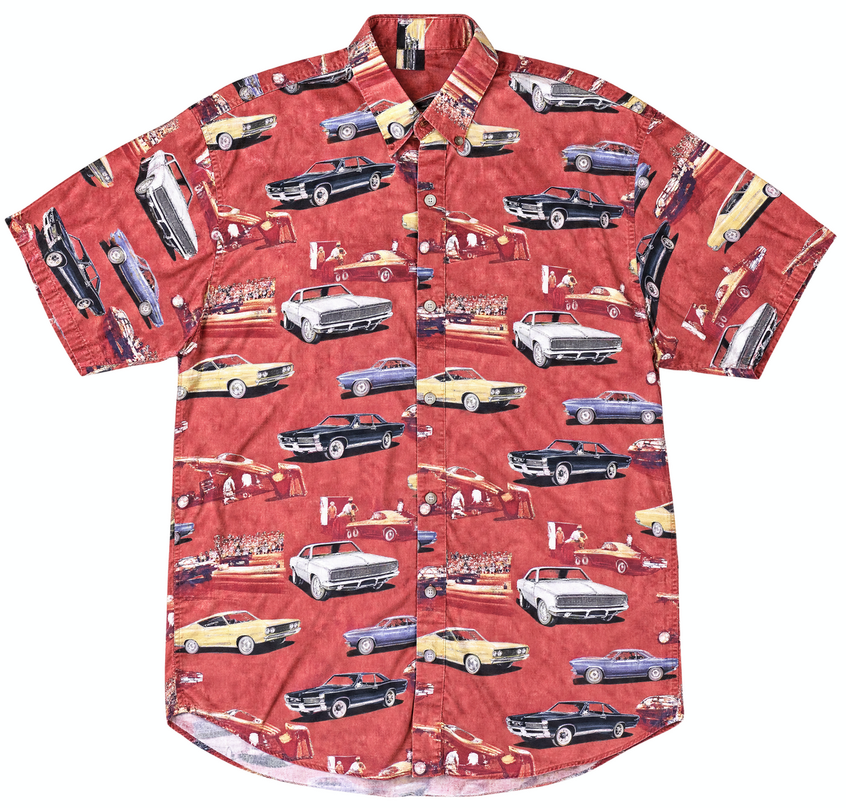 North River Vintage Car Short Sleeve Button Up