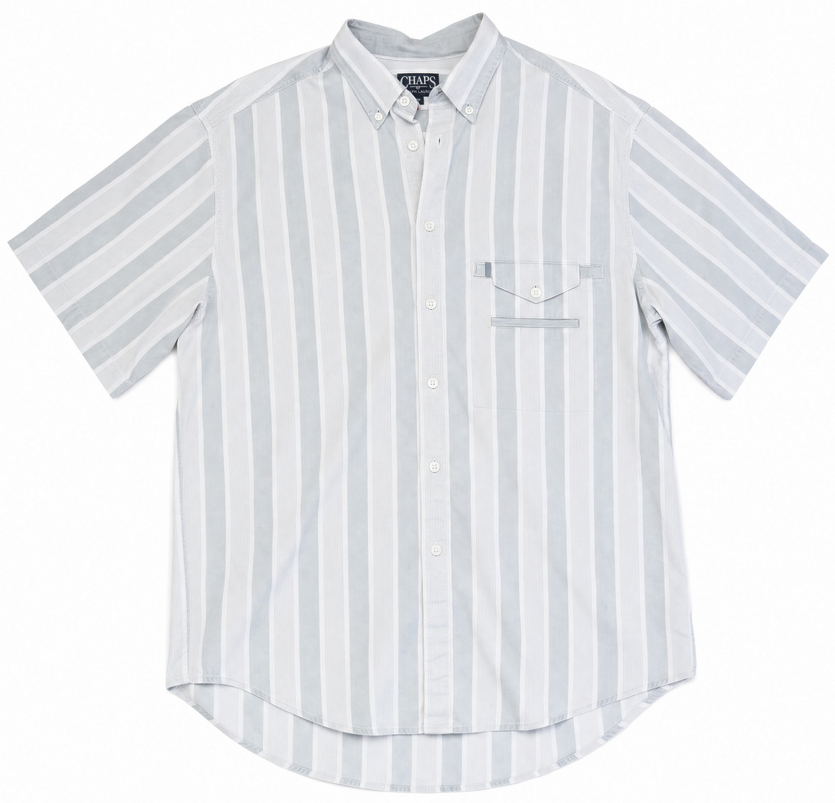 Sage Striped Levi's Silvertab Button-Up Short Sleeve Shirt