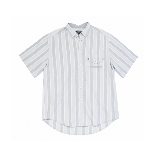 Sage Striped Levi's Silvertab Button-Up Short Sleeve Shirt
