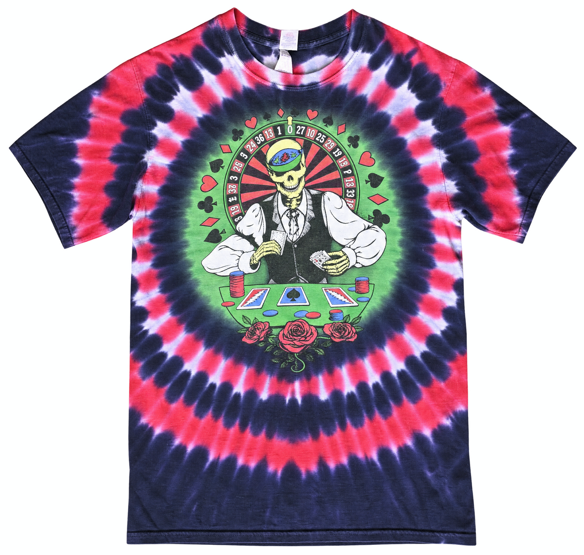 Vintage Tie-Dye Grateful Dead 'Poker' T-Shirt