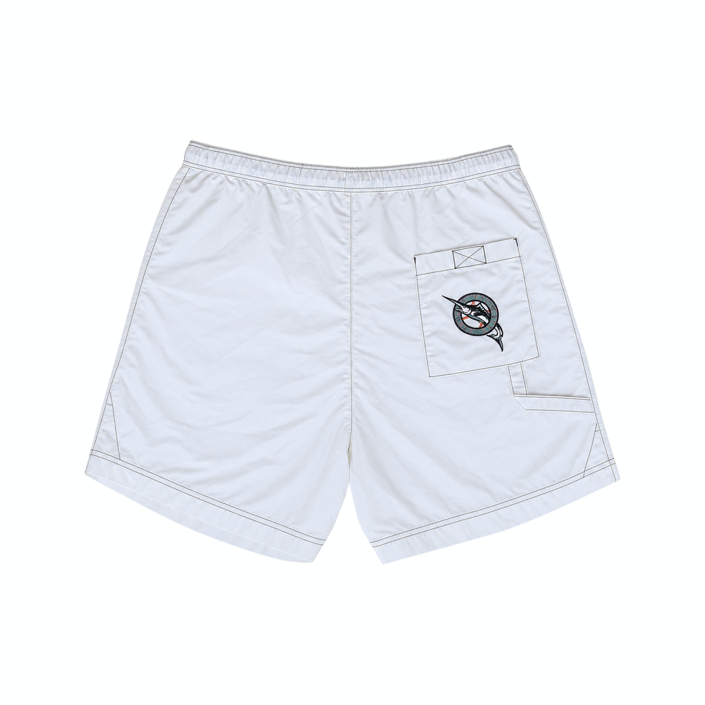 Vintage 90s Marlins White Athletic Utility Shorts