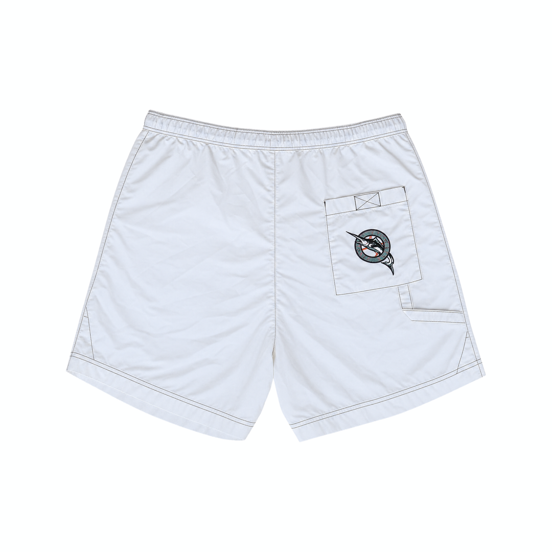 Vintage 90s Marlins White Athletic Utility Shorts