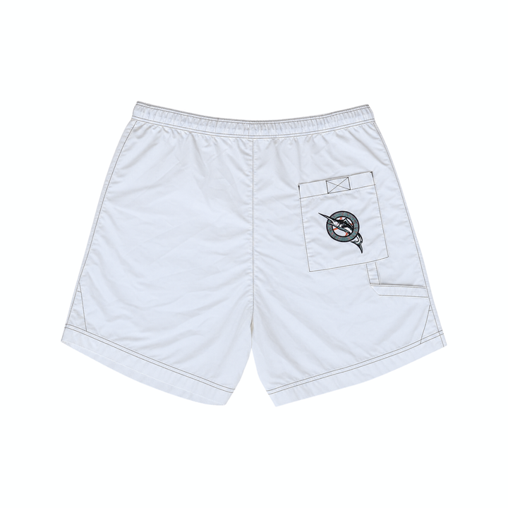 Vintage 90s Marlins White Athletic Utility Shorts