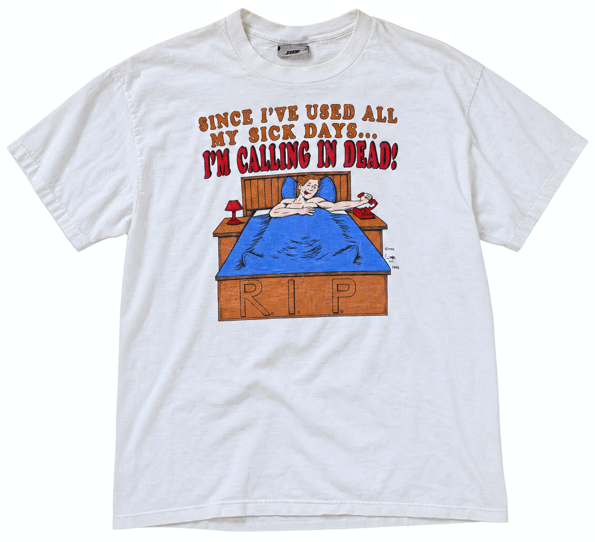 90s Lee “Calling In Dead” Humor Graphic Tee