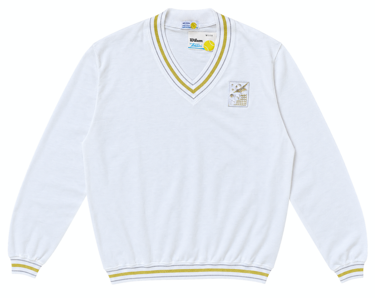 Vintage Wilson White & Yellow Tennis Crewneck