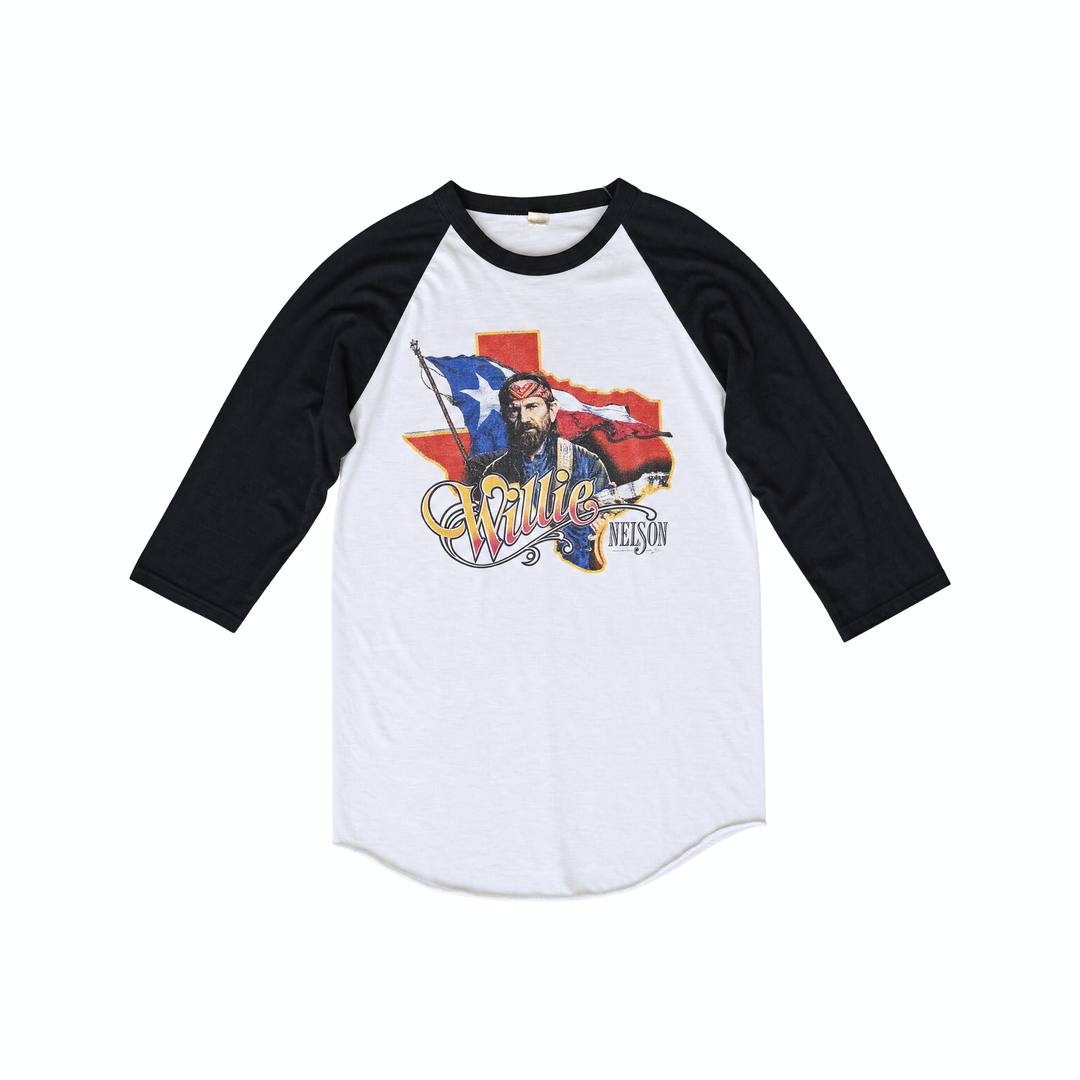 Willie Nelson Black and White Vintage Tee